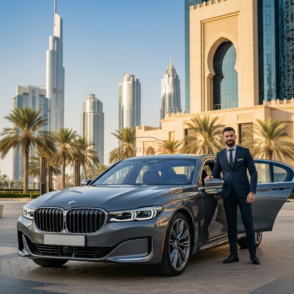 BMW 740i 2025 with chauffeur service