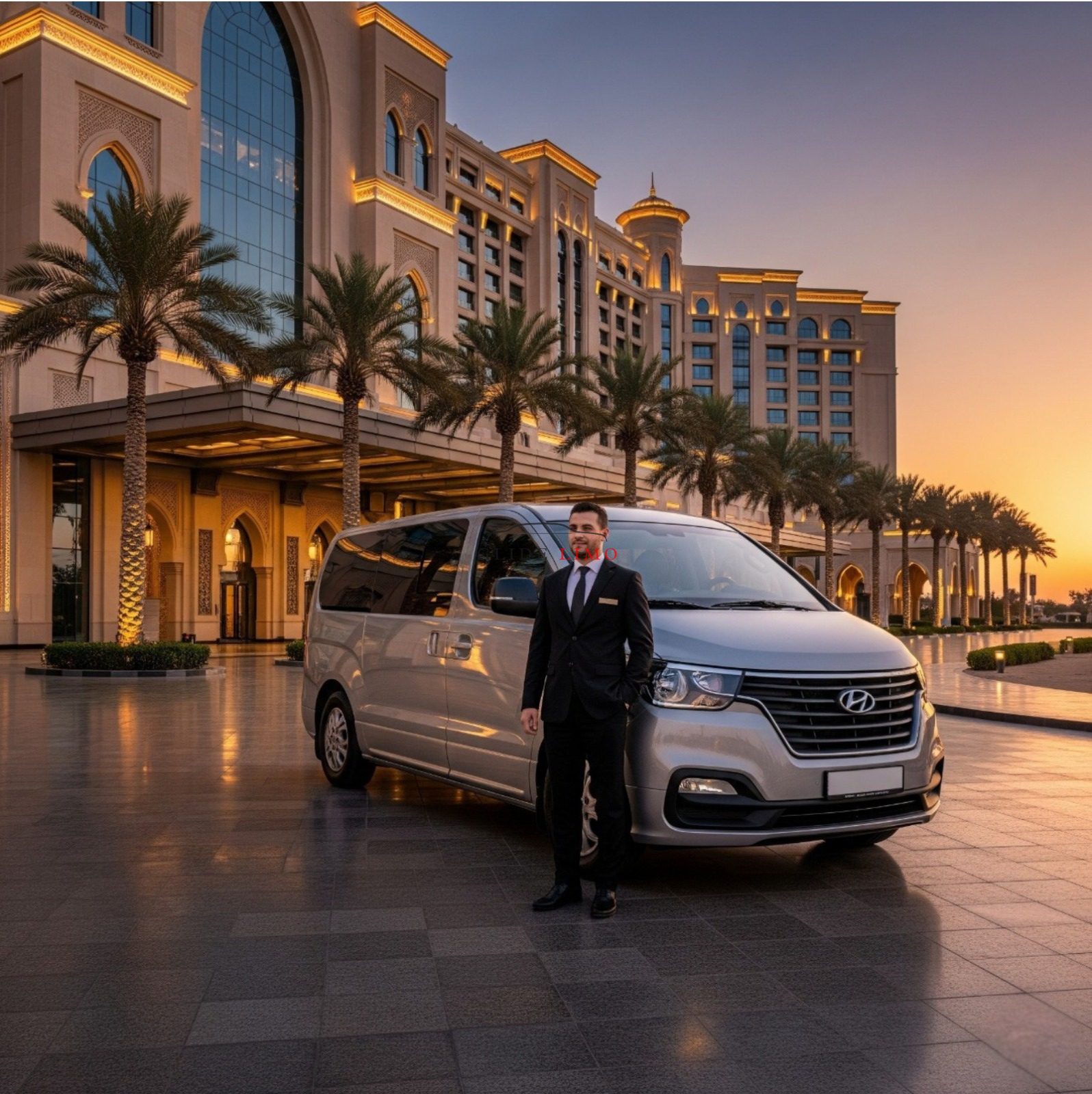 Hyundai H1 - 11 Pax 2023 with driver in dubai by glidelimo