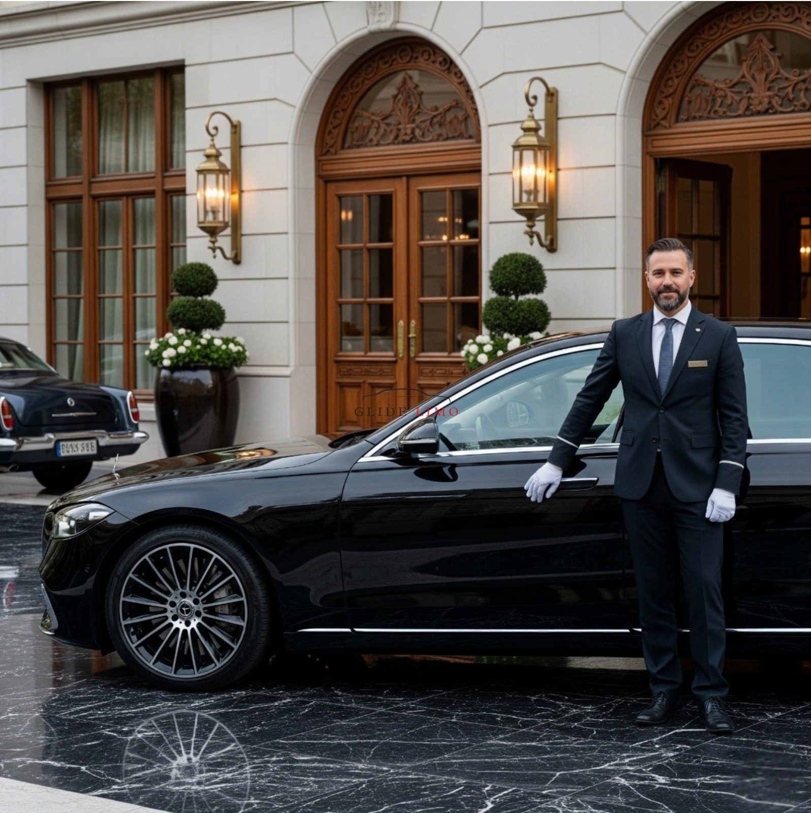 Mercedes Benz S 500 2024 by glidelimo with Chauffeur Service