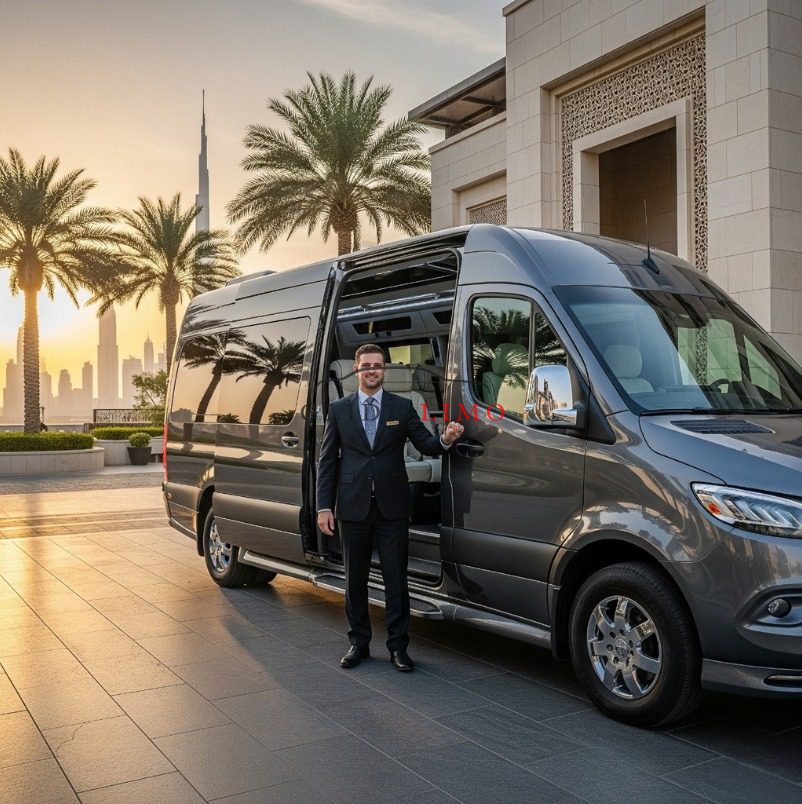 Rent Mercedes Benz Sprinter - 19 Pax 2025 with driver in dubai by glidellimo