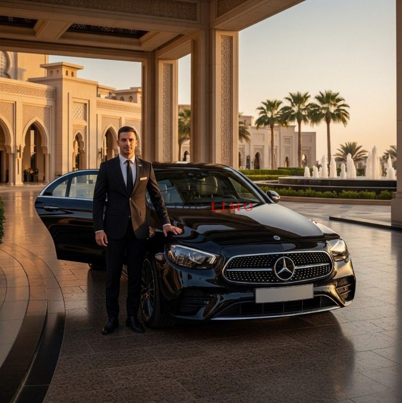 Mercedes Benz E Class 2023 in the UAE by glidelimo with Chauffeur Service