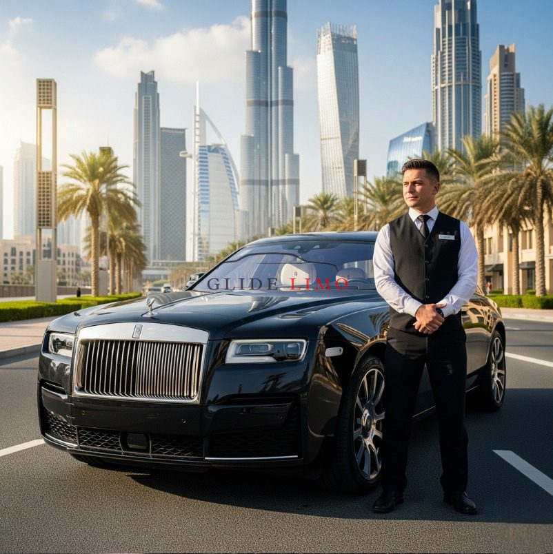 Rolls Royce Ghost 2024 with driver in dubai by glidelimo