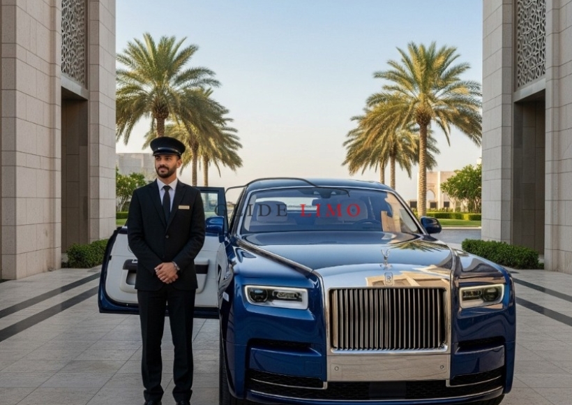 Rent Rolls Royce Phantom 2024 with driver in dubai by glidelimo