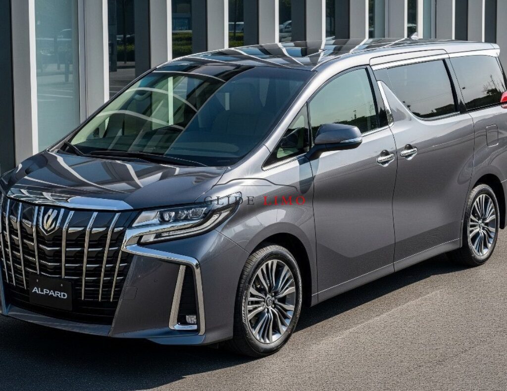 Toyota Alphard 2024 with driver in dubai by glidelimo