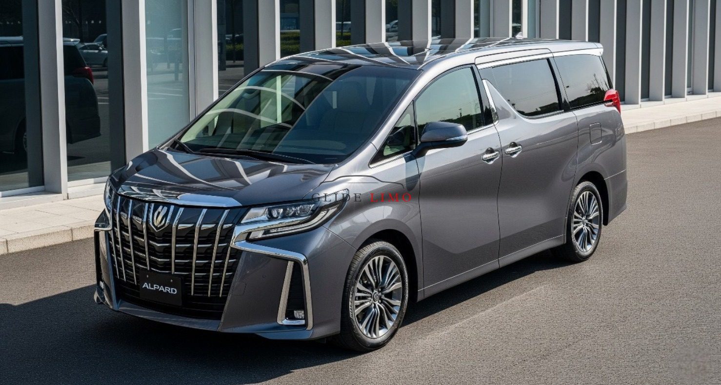 Toyota Alphard 2024 with driver in dubai by glidelimo