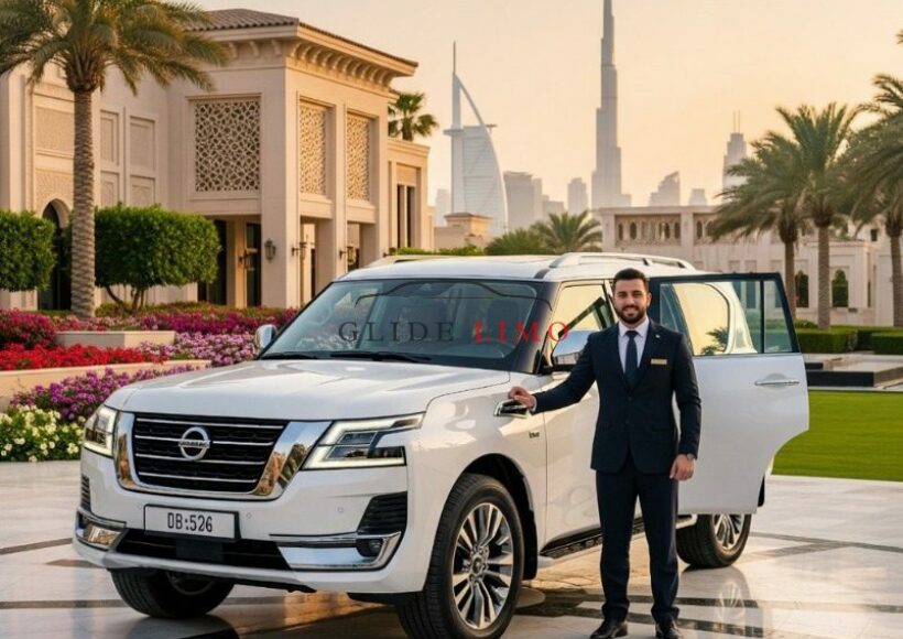 Nissan Patrol Platinum 2023 by glidelimo with Chauffeur Service