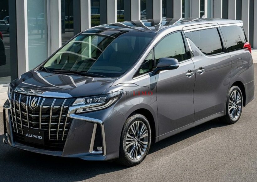 Toyota Alphard 2024 with driver in dubai by glidelimo