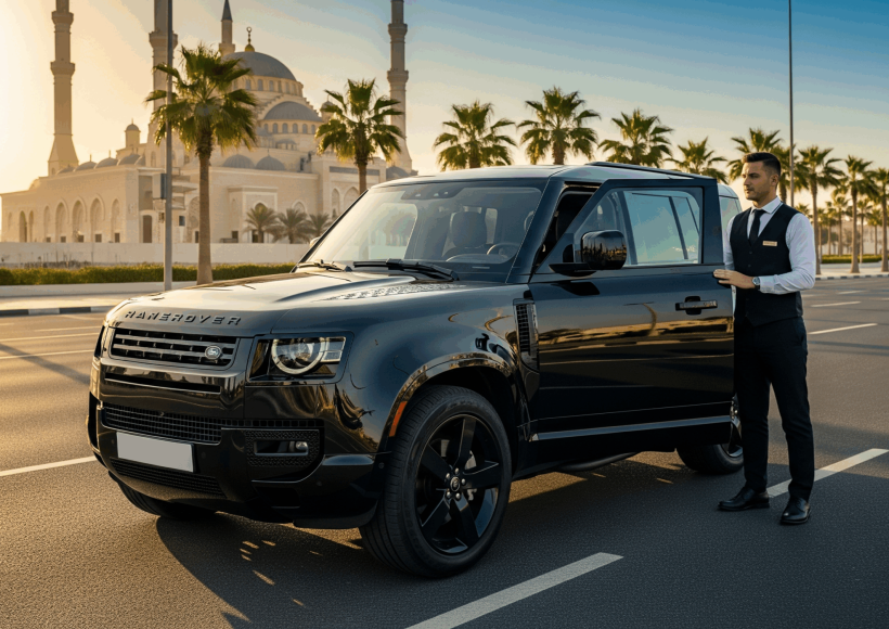 Range Rover Defender x v6 with driver in dubai